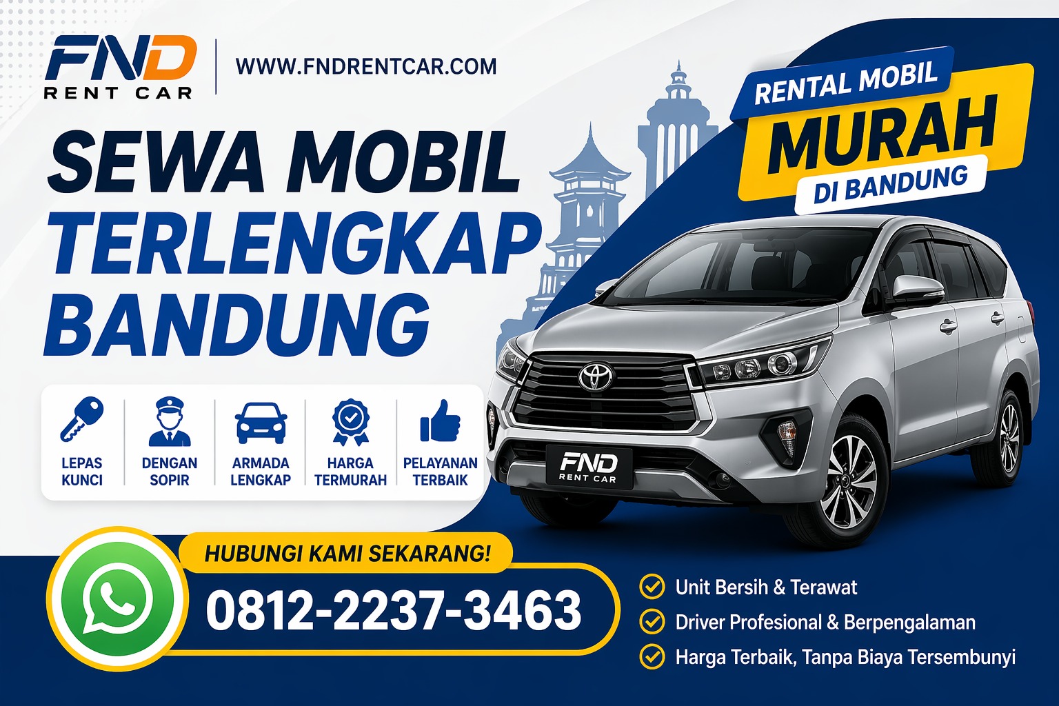 Sewa Mobil Lepas Kunci Lembang 